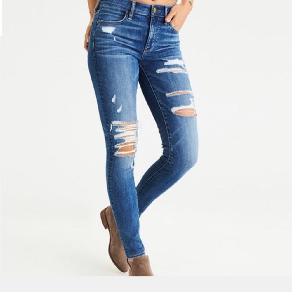 American eagle ripped skinny jeans